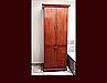 Cherry Bathroom Cabinet to match vanity. Double hamper lower drawer with linen storage above.