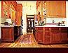 Cherry Kitchen Cabinets. Lower cabinets stained 'Traditional Cherry'. Upper Cabinets are 'Natural Stain'.