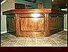 Stained Birch Bar. Flat Panel with applied molding.